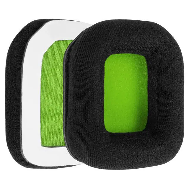 Alt view image 2 of 6 - Comfort Velour Replacement Ear Pads Compatible with Astro Gaming A20 Headphones, Ear Cushions (Black Green)
