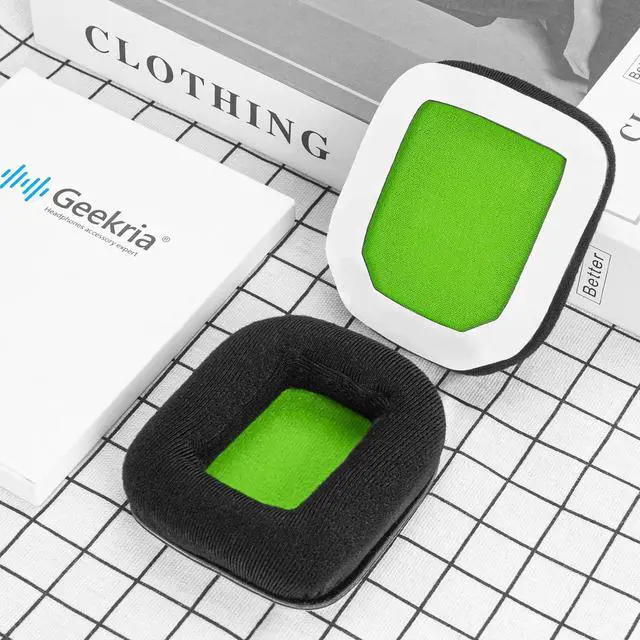 Alt view image 5 of 6 - Comfort Velour Replacement Ear Pads Compatible with Astro Gaming A20 Headphones, Ear Cushions (Black Green)