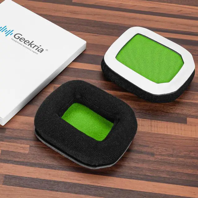 Alt view image 4 of 6 - Comfort Velour Replacement Ear Pads Compatible with Astro Gaming A20 Headphones, Ear Cushions (Black Green)