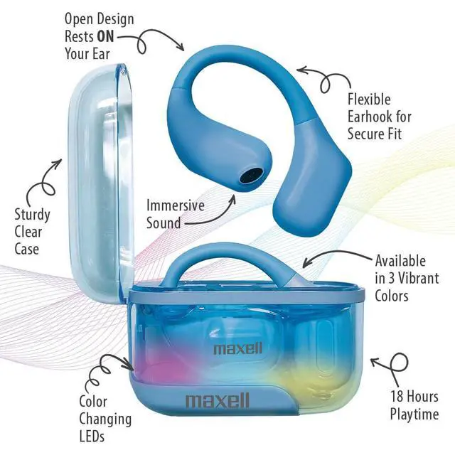 Alt view image 2 of 5 - OWS Pro Open-Ear Bluetooth Earhooks, 18hr Playtime | Open Wireless