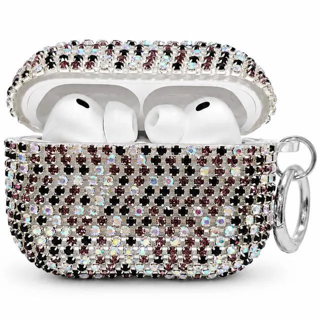 Main image of Bling Case Compatible with AirPods Pro 3 (2025), Sparkling Diamond Case for AirPods Pro 3 Case Bling Rhinestones Case for Women, Shockproof Protective Cute Cover with Keychain (Multicolor)