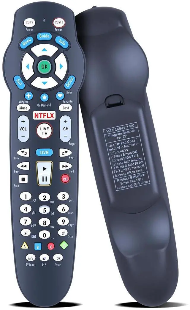 Main image of Replacement Remote Control Compatible with Frontier Fios P265V3.1 Formerly Verizon RC2655101/02B