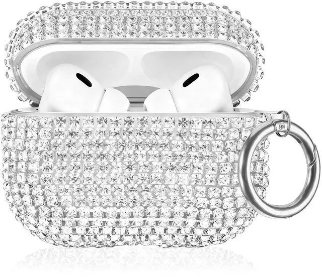 Main image of Bling Case Compatible with AirPods Pro 3 (2025), Sparkling Diamond Case for AirPods Pro 3 Case Bling Rhinestones Case for Women, Shockproof Protective Cute Cover with Keychain