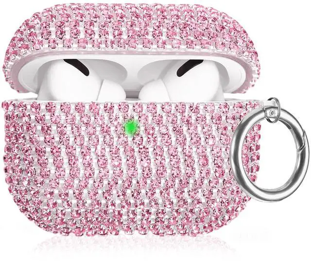 Main image of Bling Case Compatible with AirPods Pro 3 (2025), Sparkling Diamond Case for AirPods Pro 3 Case Bling Rhinestones Case for Women, Shockproof Protective Cute Cover with Keychain (Pink)