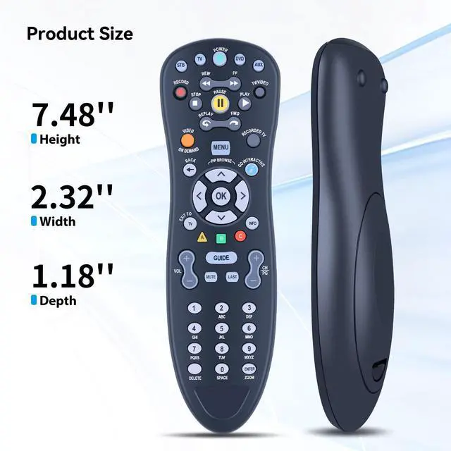 Alt view image 7 of 7 - Replacement Remote for AT&T U-Verse S10-S4 S10-S1 S10-S2 S10-S3 Digital TV DVR Receiver Cable Box C1-517609733288 CYB UG-R31111, for Frontier MXV4