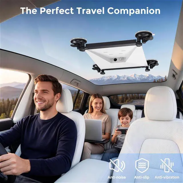 Alt view image 7 of 7 - for Starlink Mini Mount, for Starlink Mini Suction Cup Mount for Car Sunroof Window, Strong Vacuum Base, Stable Signal, Tool-Free Installation, for Starlink Mini Accessories for Cars, RV, Boats, Black