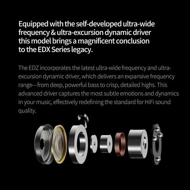 Alt view image 4 of 7 - KZ EDZ Type-C Gaming Earbuds with Mic, Low Latency in-Ear Monitors for PUBG Mobile Gamers, Dual-Driver USB-C Headphones, Digital Audio & Clear Chat for Android iPad