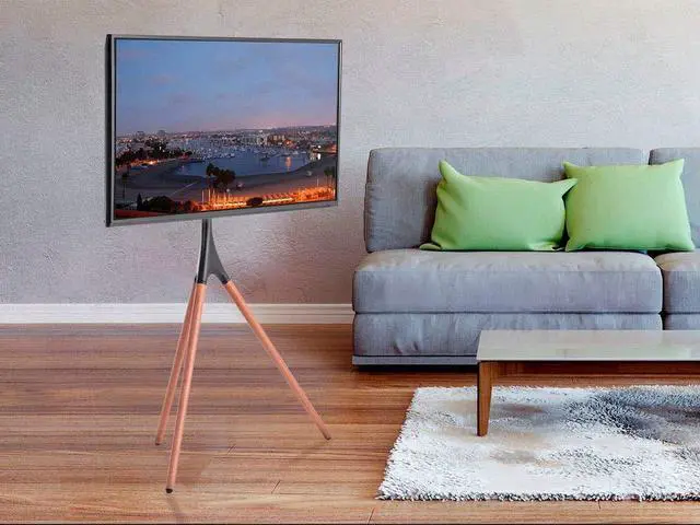 Alt view image 6 of 6 - Premium Fixed TV Tripod Stand for 45" to 65" TVs up to 70.4lbs, Max VESA 400x600