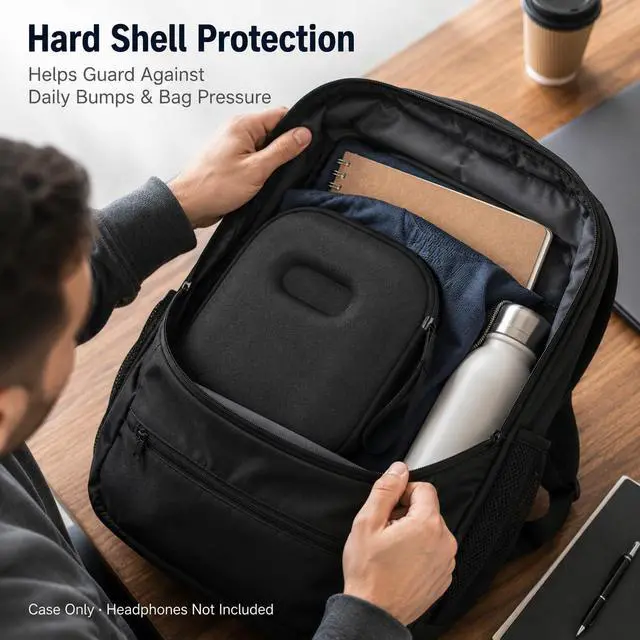 Alt view image 7 of 7 - Hard Headphone Case for Sony WH-CH720N/ for JBL Tune 720BT | Fits for TOZO HT2, for JBL Tune 510BT/770NC, for Sony WH-CH520/WH-1000XM4, for BERIBES and for KVIDIO, Black, Case Only