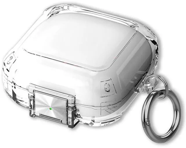 Main image of Case for Beats Fit Pro (2012), Clear Protective Cover Compatible with Beats Fit Pro Case Cover with Safety Lock, Shockproof TPU Shell with Carabiner - Clear