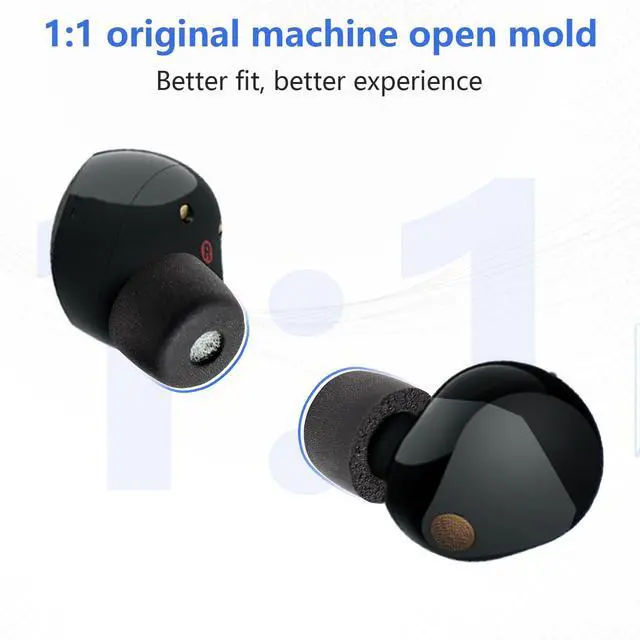 Alt view image 5 of 7 - 3 Pairs Memory Foam Eartips Ear Buds for Sony WF-1000XM6 & WF-1000XM5, Ear Tips Replacement Sony Ear Piece Foam Tips for WF-1000XM5/XM6 Fit Charging Case(Matt Surface, SML)