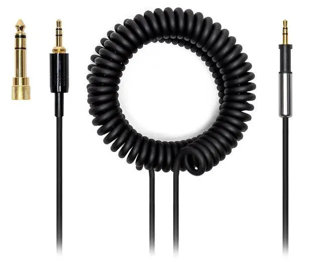 Main image of Audio DJ Headphone Cable Cord Line Plug Compatible with Pioneer HDJ500 HDJ700 HDJ1500 HDJ 500 700 1500 Headset Extended Coiled Spring Dj Wire