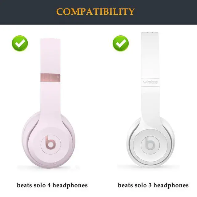 Alt view image 2 of 7 - Beat Solo 4 Headband Rubber Same as the Stock Headband Cushion Repair Kit Replacement Part Compatible with Beats Solo 4 and Solo 3 (A1796) Headphones (Cloud Pink)