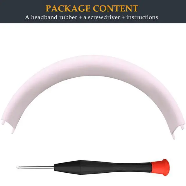 Alt view image 6 of 7 - Beat Solo 4 Headband Rubber Same as the Stock Headband Cushion Repair Kit Replacement Part Compatible with Beats Solo 4 and Solo 3 (A1796) Headphones (Cloud Pink)