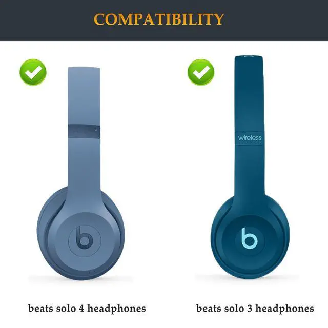 Alt view image 2 of 7 - Beat Solo 4 Headband Cushion Same as the Stock Headband Rubber Replacement Part Repair Kit Compatible with Beats Solo 4 and Solo 3 (A1796) Headphones (Slate Blue)