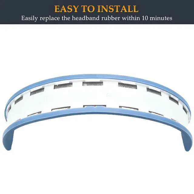 Alt view image 5 of 7 - Beat Solo 4 Headband Cushion Same as the Stock Headband Rubber Replacement Part Repair Kit Compatible with Beats Solo 4 and Solo 3 (A1796) Headphones (Slate Blue)