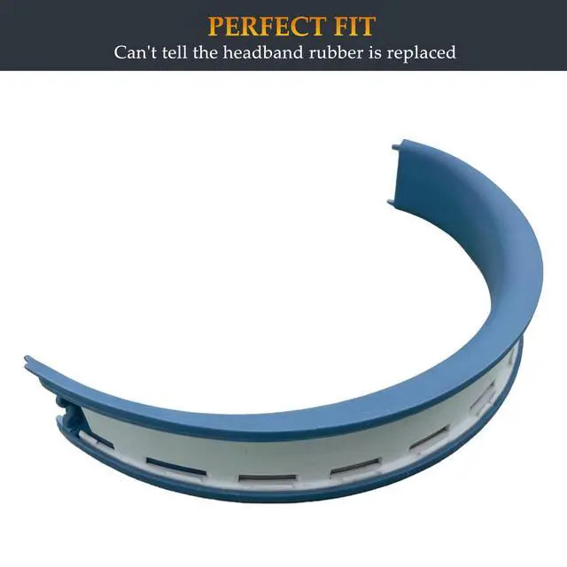 Alt view image 4 of 7 - Beat Solo 4 Headband Cushion Same as the Stock Headband Rubber Replacement Part Repair Kit Compatible with Beats Solo 4 and Solo 3 (A1796) Headphones (Slate Blue)