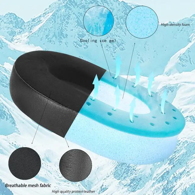 Alt view image 4 of 6 - Cooling Gel Earpads for Razer BlackShark V3 Pro (Do Not V3 / V3X) | BlackShark V3 Pro Cooling Gel Earpads and Mic Foam (Do Not Fit Razer BlackShark V3 / V3X)High-Density Noise Isolation Foam