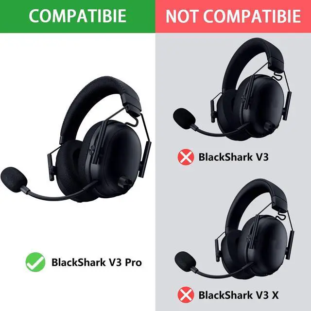 Alt view image 2 of 6 - Cooling Gel Earpads for Razer BlackShark V3 Pro (Do Not V3 / V3X) | BlackShark V3 Pro Cooling Gel Earpads and Mic Foam (Do Not Fit Razer BlackShark V3 / V3X)High-Density Noise Isolation Foam