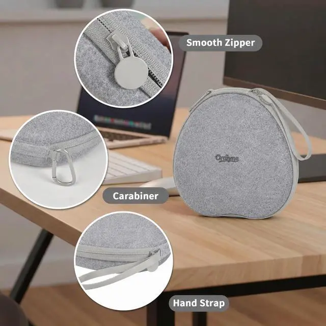 Alt view image 4 of 7 - Bluetooth Wireless Headphone Case Compatible with JBL for KVIDIO for TOZO | for Uliptz for Glynzak for Soundcore Noise Cancelling Over-Ear Headphones Storage Holder - Box only (Grey)