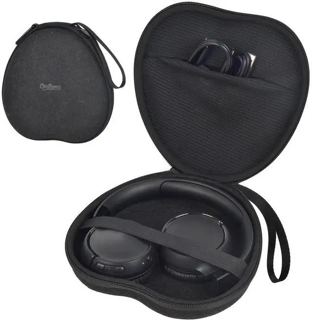 Main image of Premium Over-Ear Headphone Case Compatible with JBL for KVIDIO | for TOZO Soundcore Anti-Crush Hard Shell Travel Storage Bag with Cable Pocket&Carabiner for Commuters&Gym -Box Only (BlacK