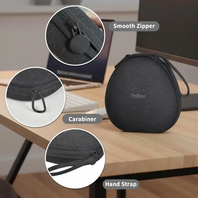 Alt view image 5 of 7 - Premium Over-Ear Headphone Case Compatible with JBL for KVIDIO | for TOZO Soundcore Anti-Crush Hard Shell Travel Storage Bag with Cable Pocket&Carabiner for Commuters&Gym -Box Only (BlacK