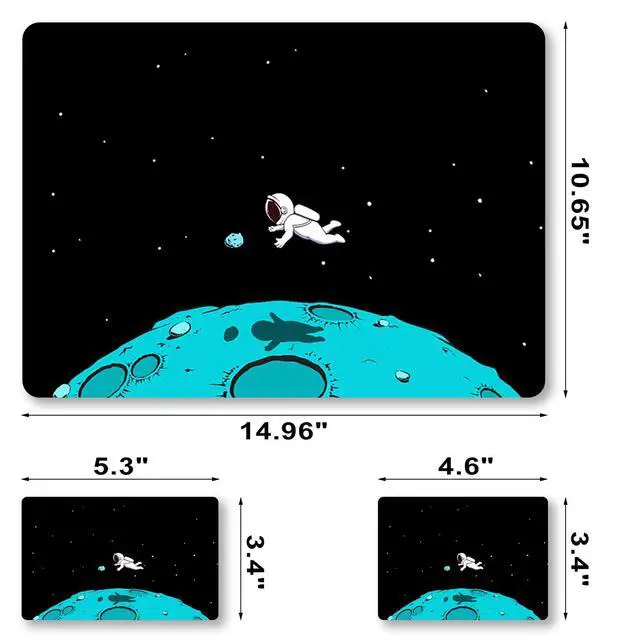 Alt view image 7 of 7 - Laptop Skin Sticker Decal, 12" 13" 13.3" 14" 15" 15.4" 15.6" Laptop Vinyl Sticker Skin Cover Art Protector Notebook PC (2 Wrist Pad Skins Included), Decorative Waterproof Removable, Space Alien 2025