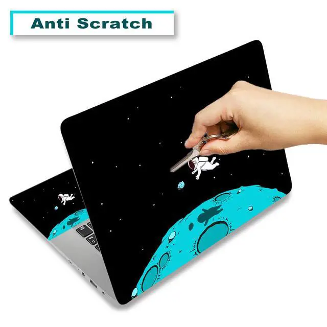 Alt view image 3 of 7 - Laptop Skin Sticker Decal, 12" 13" 13.3" 14" 15" 15.4" 15.6" Laptop Vinyl Sticker Skin Cover Art Protector Notebook PC (2 Wrist Pad Skins Included), Decorative Waterproof Removable, Space Alien 2025