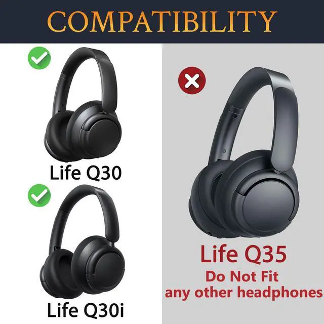 Alt view image 2 of 4 - Headband for Anker Soundcore Life Q30/Q30i Headphones, Replacement Headstrap Pad Repair Part - Black