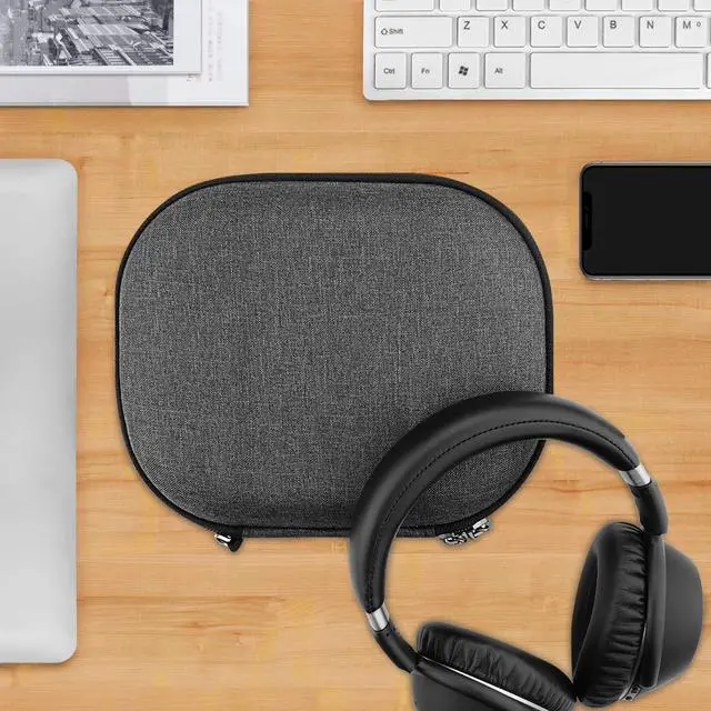 Alt view image 6 of 6 - Shield Headphones Case Compatible with Sennheiser PXC 550-II Wireless, PXC 550, PXC 480, Replacement Hard Shell Travel Carrying Bag with Cable Storage (Dark Grey)