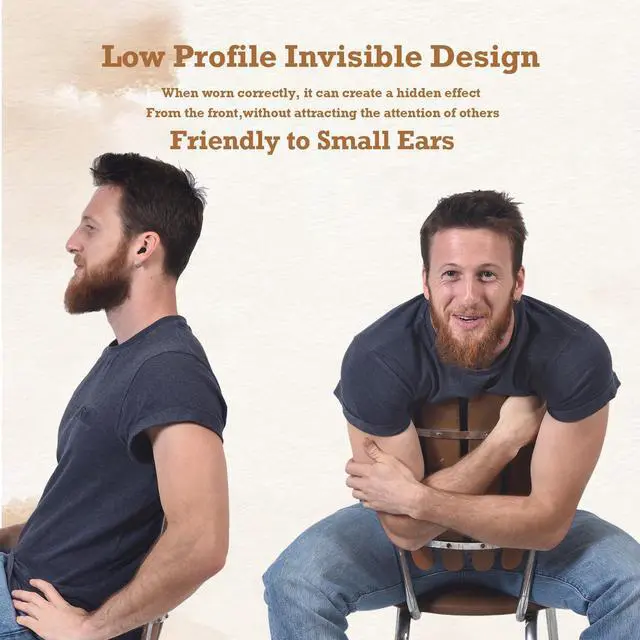 Alt view image 2 of 6 - Mini Invisible Small Bluetooth Earbuds Sleeping for Small Ears Low Profile Tiny Hidden Discreet Smallest Earbuds for Work Sleep Ear Buds Invisible Headphones Buds