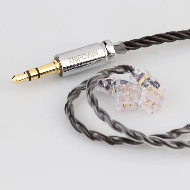 Alt view image 3 of 6 - Tripowin Mirage IEM Cable, 4N HiFi IEM Upgrade Replacement Eord | 30AWG OCC, with 3.5mm Audio Jack for in-Ear Monitor Audiophile Musician, Recessed 2pin