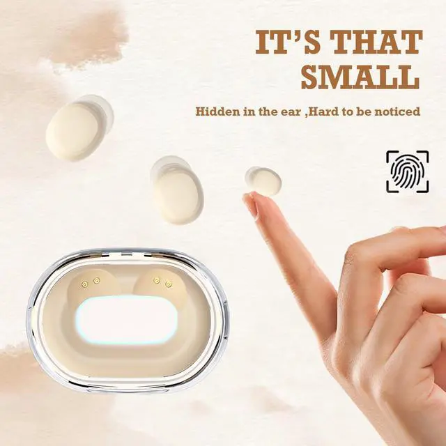 Alt view image 4 of 6 - Mini Invisible Small Bluetooth Earbuds Sleeping for Small Ears Low Profile Tiny Hidden Discreet Smallest Earbuds for Work Sleep Ear Buds Invisible Headphones Buds