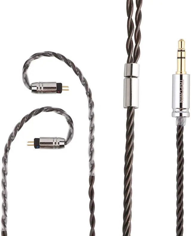 Alt view image 2 of 6 - Tripowin Mirage IEM Cable,30AWG OCC 4N HiFi IEM Upgrade Replacement Cable, with 3.5mm Audio Jack for in-Ear Monitor Audiophile Musician(2pin 0.78mm)