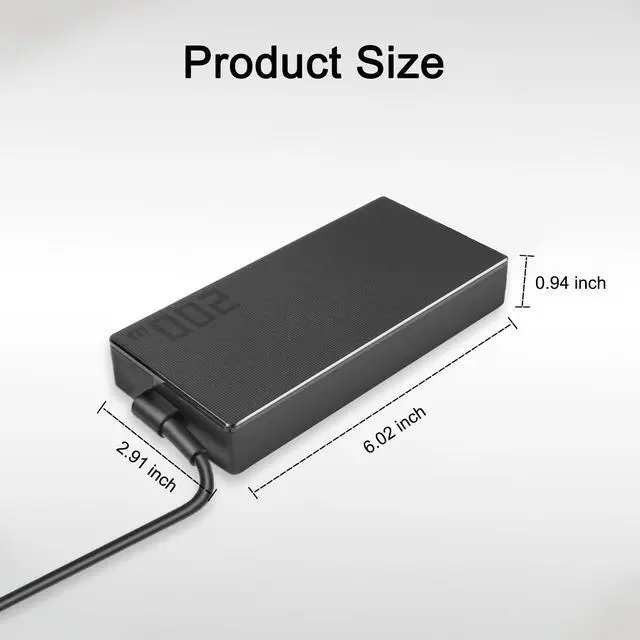 Alt view image 7 of 7 - 200W Charger for ASUS ROG Zephyrus G14 G16 TUF A14 ROG Flow Z13 PX13 | GA403 GA403GM GA403UM GA403WR GA605 GA605WI GA605WV GU605CM GU605CP FA401EA FA401GM HN7306EA GZ302EA ADP-200JB K A20-200P1A