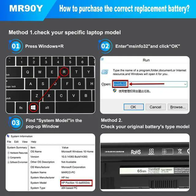 Alt view image 3 of 6 - 65Wh MR90Y Laptop Battery Compatible with Dell Inspiron 3000 15 3521 3543 3421 3542 3537 i3531 3737 5421 5537 5521 5721 17-3721 17-5748 17-5749 15-3878 Latitude 14 3000 3440 3540 Series XCMRD