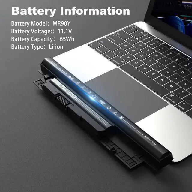 Alt view image 2 of 6 - 65Wh MR90Y Laptop Battery Compatible with Dell Inspiron 3000 15 3521 3543 3421 3542 3537 i3531 3737 5421 5537 5521 5721 17-3721 17-5748 17-5749 15-3878 Latitude 14 3000 3440 3540 Series XCMRD