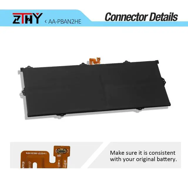 Alt view image 4 of 7 - AA-PBAN2HE Laptop Battery Replacement for Samsung Galaxy Book Go 340XLA | NP340XLA, 5G 545XLA NP545XLA, LTE 345XLA NP345XLA NP345XLAA, Chromebook Go 14 340XDA XE340XDA XE340XDA-KA1IT BA43-00399A 37Wh