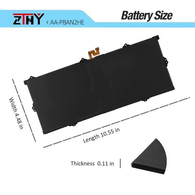 Alt view image 7 of 7 - AA-PBAN2HE Laptop Battery Replacement for Samsung Galaxy Book Go 340XLA | NP340XLA, 5G 545XLA NP545XLA, LTE 345XLA NP345XLA NP345XLAA, Chromebook Go 14 340XDA XE340XDA XE340XDA-KA1IT BA43-00399A 37Wh
