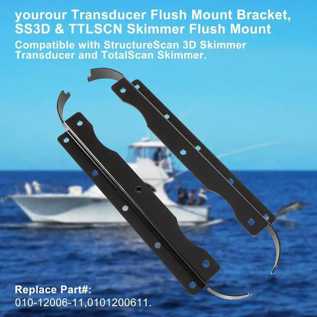 Alt view image 2 of 7 - 000-12602-001 Transducer Flush Mount Bracket, SS3D & TTLSCN Skimmer Flush Mount Compatible with StructureScan 3D Skimmer Transducer and TotalScan Skimmer