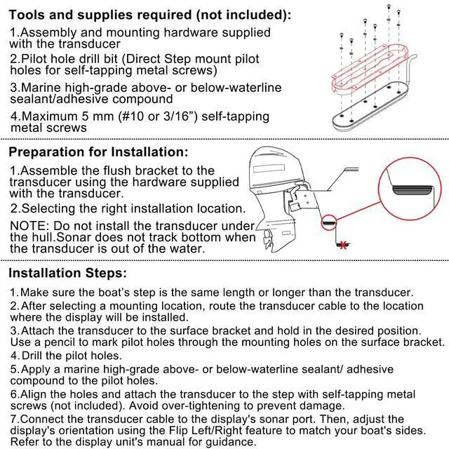 Alt view image 5 of 7 - 000-12602-001 Transducer Flush Mount Bracket, SS3D & TTLSCN Skimmer Flush Mount Compatible with StructureScan 3D Skimmer Transducer and TotalScan Skimmer