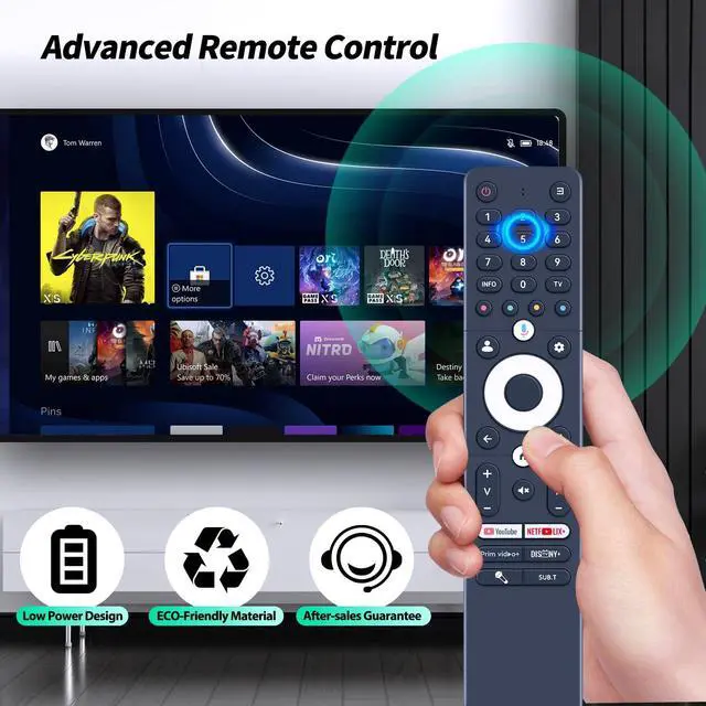 Alt view image 6 of 7 - New SRC-4020-01 Voice Remote Control Replacement Fit for Vision Caixun SANSUI Thomson SMART TECH Voice LCD TV