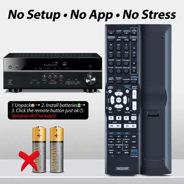 Alt view image 6 of 7 - AXD7586 New Remote Control Replacement for Pioneer VSX-520-S VSX-1121 VSX-D514-S VSX-31 7.1-Channel AV A/V Receiver System=
