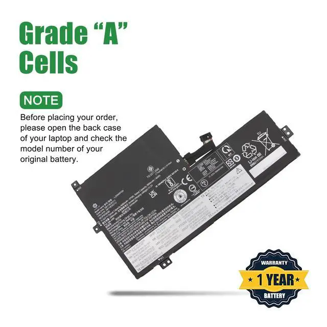 Alt view image 3 of 5 - L20M3PG0 SB11B36311 5B11B36312 Laptop Battery Replacement for Lenovo IdeaPad Flex 3 Chrome 15IJL7 300e Chromebook 3rd Gen Series L20M3PG3 SB11B90371 L20D3PG0 L20C3PG0 L20L3PG0 11.52V 47Wh