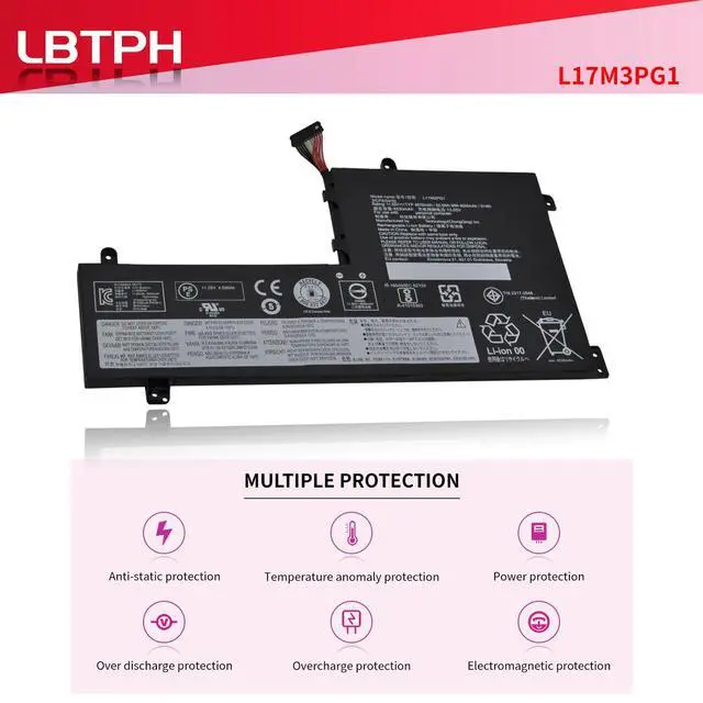 Alt view image 4 of 6 - L17M3PG1 Battery for Lenovo Legion Y530-15ICH Y730-15ICH Y740-15ICHG | Y7000-2019 Y7000P-1060 Series L17C3PG2 L17S3PG1 L17C3PG1 L17L3PG1 L17M3PG2 L17M3PG3 11.55V 57Wh