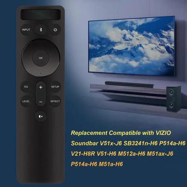 Alt view image 6 of 7 - Replaced Remote Compatible with VIZIO Sound Bar V51x-J6 SB3241n-H6 P514a-H6 | V21-H8R V51-H6 M512a-H6 M51ax-J6 P514a-H6 M51a-H6 Home Theater D210-J