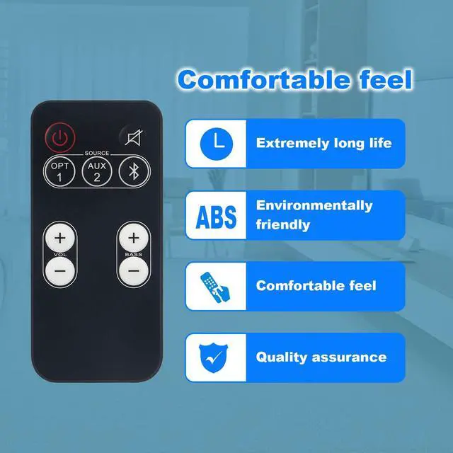 Alt view image 5 of 7 - Replace Remote Control fit for Polk Audio Sound Bar Speaker System FR1 | RE9520-1 DSB1 D581 RE95201