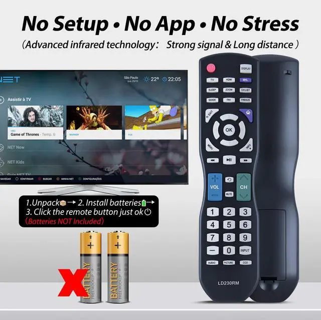 Alt view image 4 of 5 - LD230RM New Replace Remote Control Work for Apex Digital LD230RM LCD LED TV