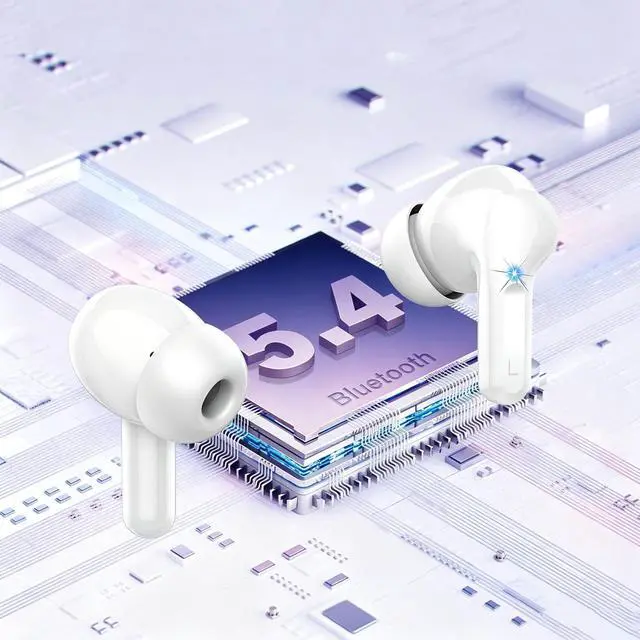Alt view image 2 of 7 - Wireless Earbuds, 40H Bluetooth Headphones 5.4, ENC Noise Cancelling Mic for Clear Calls, Hi-Fi Stereo Deep Bass Ear Buds, LED Display, IP7 Waterproof Sport Earphones in Ear for Android iOS, USB-C