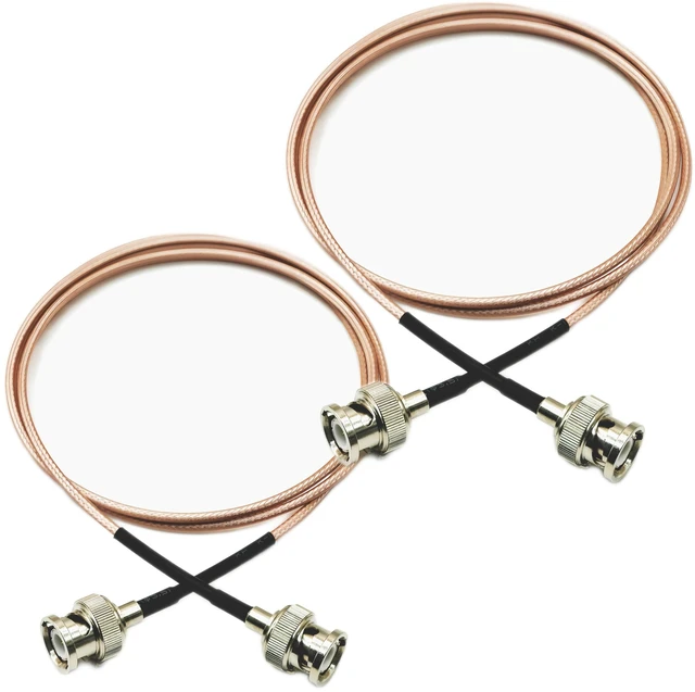 Main image of 2PCS 3 FT BNC Male to Male Cable 50 Ohm, RG316 BNC Coaxial Cable for Antenna Scanners or Handheld Ham Radios